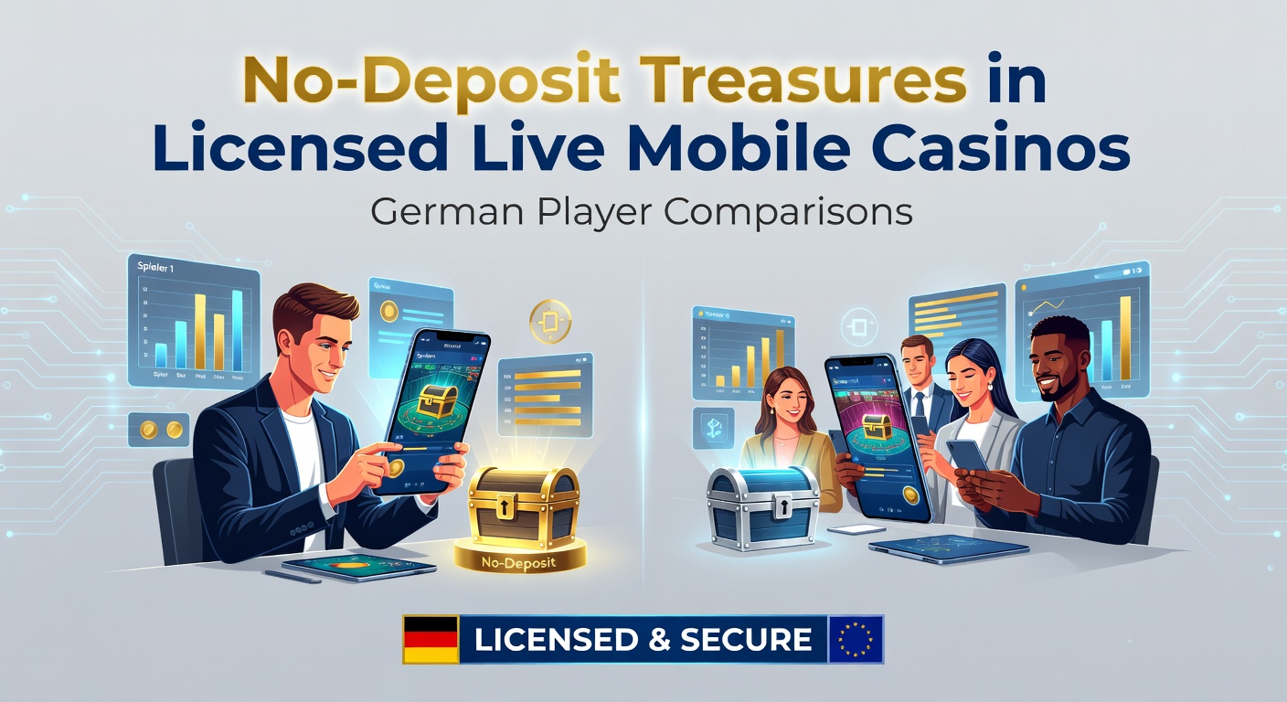 Smartphone mit Live-Casino-App und No-Deposit-Bonus-Symbolen auf dem Bildschirm, ideal für deutsche Spieler in regulierten Plattformen